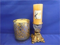 (2) Candle Holders With Candles