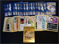 Pokemon Cards Lot With Gold Foil