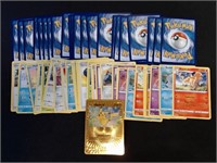 Pokemon Cards Lot With Gold Foil