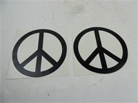 Lot of 2 8" x 8" Peace Sign Vinyl Decals