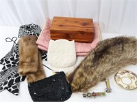 Animal Furs, Sequined Bags, Mezzuzah case++