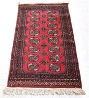 Hand Knotted Bokhara Area Rug, 5' x 2'10"