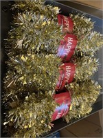 4 packs gold shiny garland 24ft@