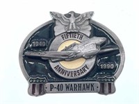 P-40 Warhawk Fiftieth Anniversary Belt Buckle