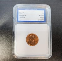 1958-P Lincoln Cent IGSGrading MS65 Red