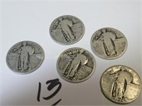 (1) 1930, (3) 1926, (1) 1925 SILVER - STANDING