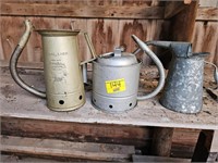 (3) vintage oil cans