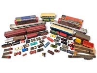 Collection of Vintage Model Trains and Vehicles