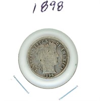 1898 Barber Silver Dime