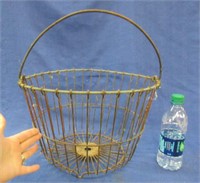antique wire egg gathering basket