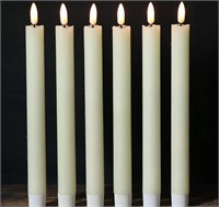 ($39)  Ivory Flameless Taper Candles with Timer,6