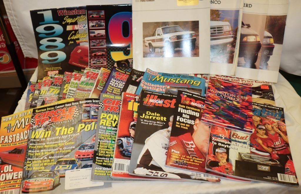 Automotive/Nascar Magazines, Dealer Pamphlets &