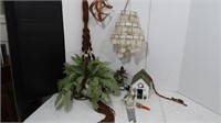 Porch Décor - Macramé Pot Hanger, Wind Chimes