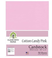 Cotton Candy Pink Cardstock - 8.5 x 11" / 21.6cm