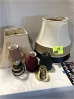 VARIOUS SIZED LAMP SHADES