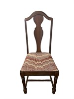 An Antique Wood Chair 40H x 17.5W x 16.75D