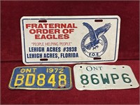 Ont Motorcycle Plates & FOE Plate