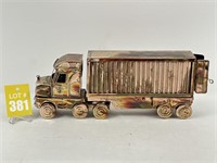 Tin Tractor Trailer Music Box