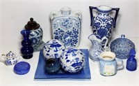 Large Blue and White Lot