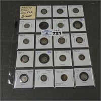 (19) Silver Mercury Dimes - All S Mint