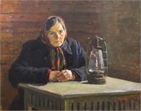 Oil on Canvas Portrait of Woman