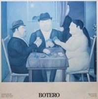 Fernando Botero Print I Giocatori di Carte