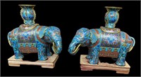 Brass Elephant Candlesticks