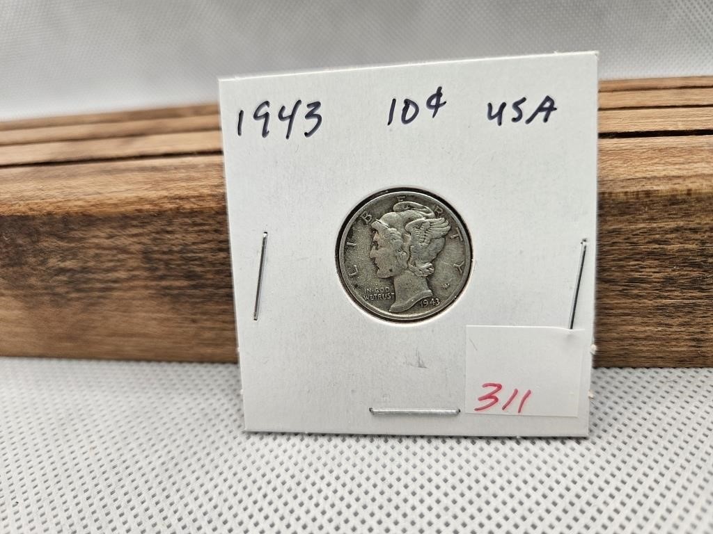 1943 MERCURY DIME USA