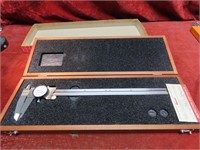 Starrett No.120 Dial Micrometer w/ wood box.
