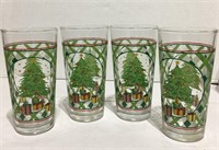 Vintage 4 Christmas Tree 10oz Tumblers Drinking