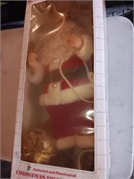 Vintage animated santa in box , 25" tall