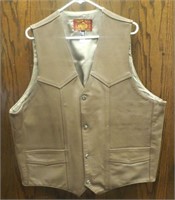 MOB Leather Vest Size 3XL