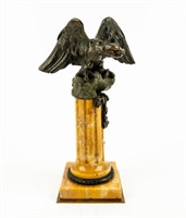 Bronze Eagle on Pillar Pocket Watch Holder