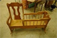 Rocking Chair With Doll Cradle