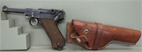 German Luger 1917 w leather holster, 7068