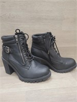 Torrid Black Lace-up/Zip Fashion Boots