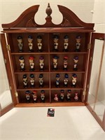 Baseball Bobble Head Collection & Display Cabinet