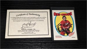 Signed Marcel Dionne Hockey Card COA