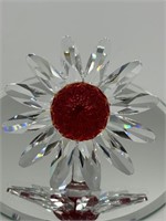 Swarovski Crystal Red Marguerite Flower
