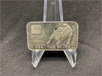 10 Gram Silver .999 Bar w/Bull Design