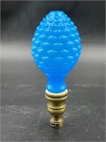 French Blue Opaline Glass Newel Post Finial