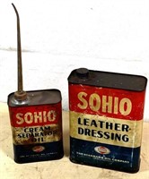 2pcs- 1940s SOHIO OIL cans