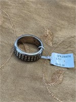 STERLING SILVER MENS BAND RING SZ 8 $240 ORIG.