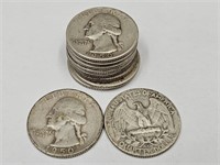 10- 1950 S Washington Silver Quarters