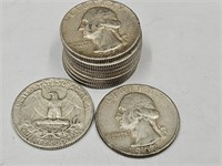 10- 1952 S Washington Silver Quarters