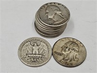 10- 1949 D Washington Silver Quarters