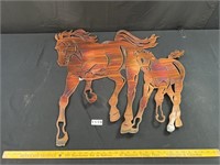 Large Metal Laser Cut Horses