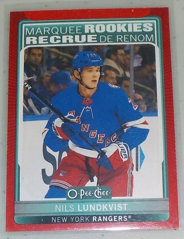 Nils Lundqvist 21-22 O-Pee-Chee Red Rookie card