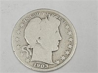 1903 Silver Barber Half Dollar