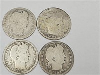 4- 1897 Barber Quarters